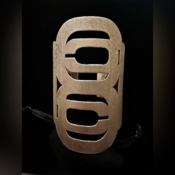 Parisian handmade gold vermeil cuff bracelet - Picture 2 of 3